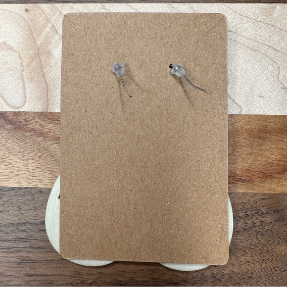 Halloween Wooden Earrings Boo Bats Scary Spooky Night Nite Full Moon - Picture 3 of 3